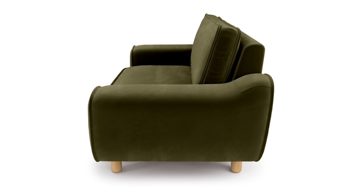 Klem Loveseat Silindir Ahşap Ayak - Kadife