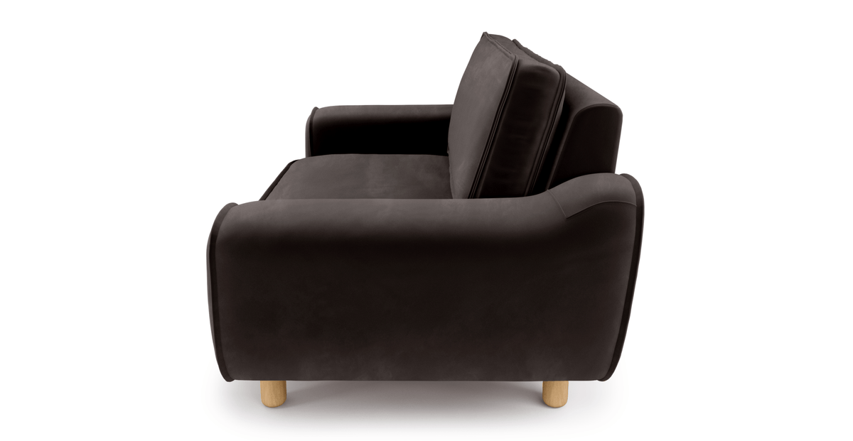 Klem Loveseat Silindir Ahşap Ayak - Kadife