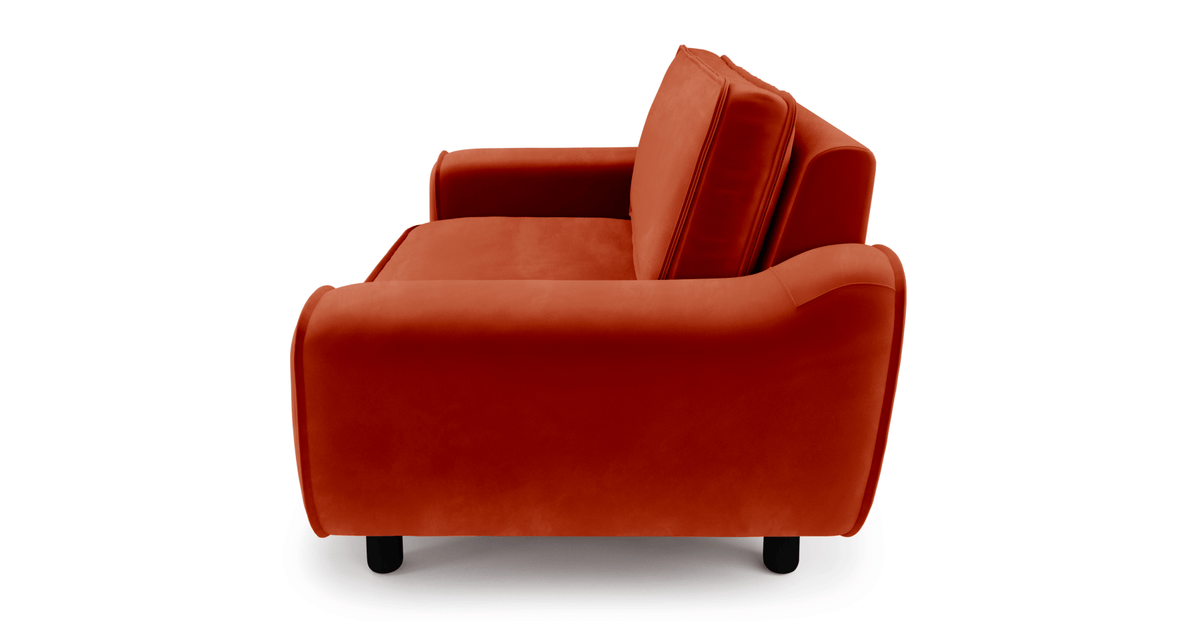 Klem Loveseat Silindir Ahşap Ayak - Kadife