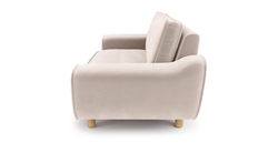 Klem Loveseat Silindir Ahşap Ayak - Kadife
