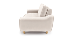 Klem Loveseat Silindir Ahşap Ayak - Kadife