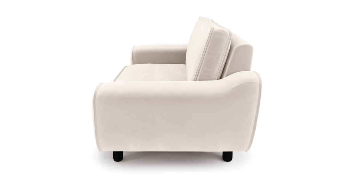Klem Loveseat Silindir Ahşap Ayak - Kadife