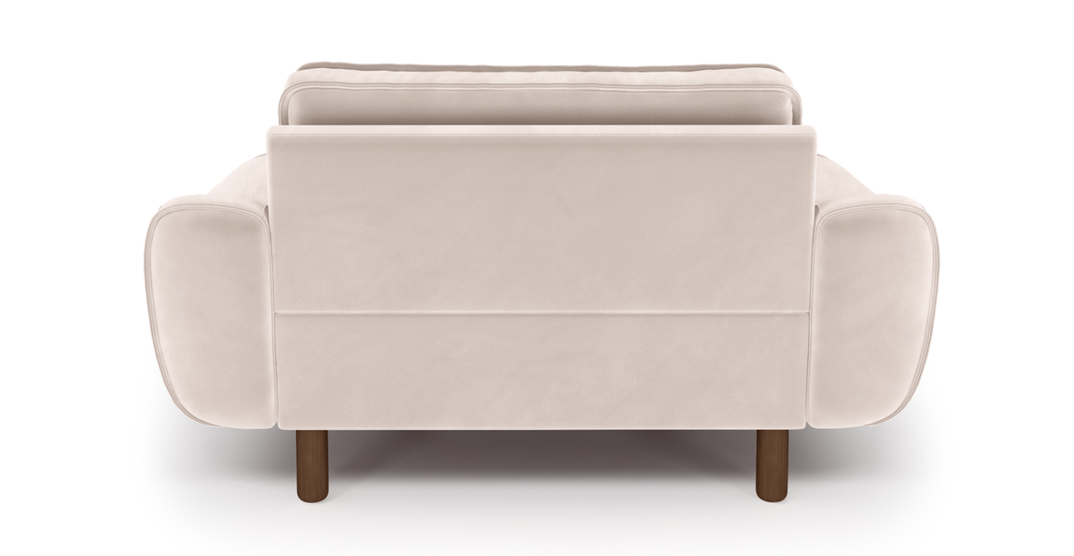 Klem Loveseat Silindir Ahşap Ayak - Kadife