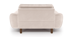 Klem Loveseat Silindir Ahşap Ayak - Kadife