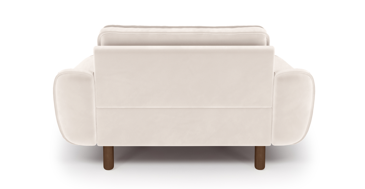 Klem Loveseat Silindir Ahşap Ayak - Kadife