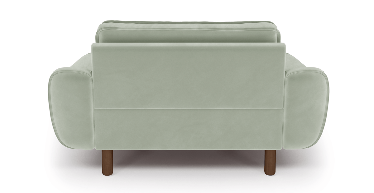 Klem Loveseat Silindir Ahşap Ayak - Kadife