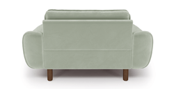 Klem Loveseat Silindir Ahşap Ayak - Kadife