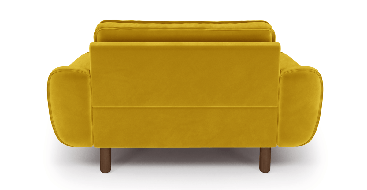 Klem Loveseat Silindir Ahşap Ayak - Kadife