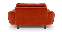 Klem Loveseat Silindir Ahşap Ayak - Kadife