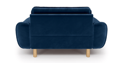 Klem Loveseat Silindir Ahşap Ayak - Kadife