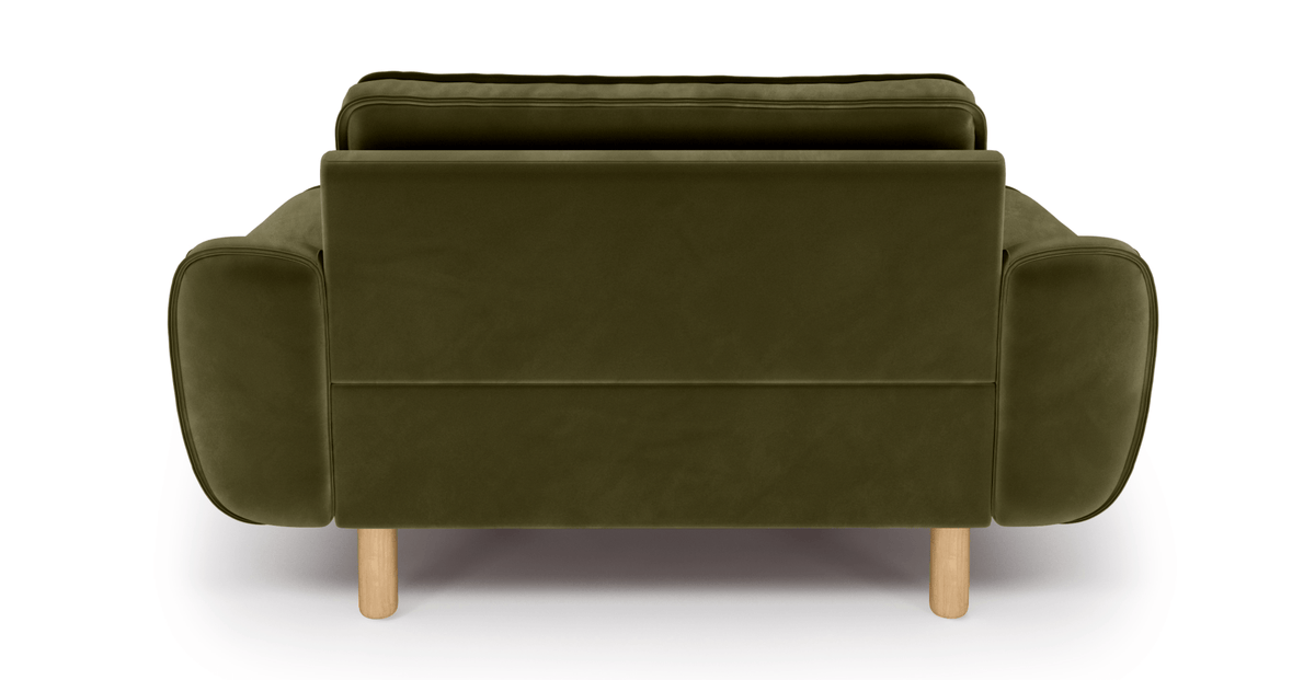 Klem Loveseat Silindir Ahşap Ayak - Kadife