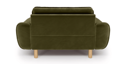Klem Loveseat Silindir Ahşap Ayak - Kadife