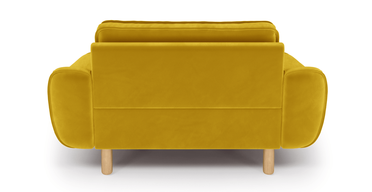 Klem Loveseat Silindir Ahşap Ayak - Kadife