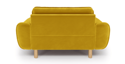 Klem Loveseat Silindir Ahşap Ayak - Kadife