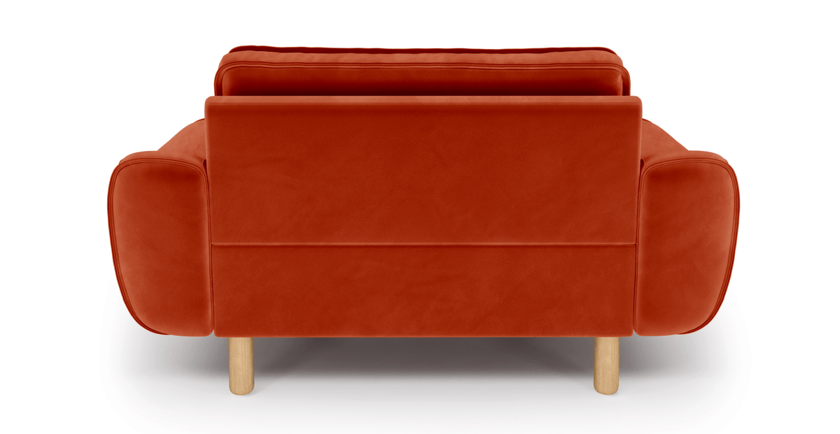 Klem Loveseat Silindir Ahşap Ayak - Kadife