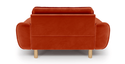 Klem Loveseat Silindir Ahşap Ayak - Kadife