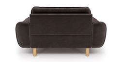 Klem Loveseat Silindir Ahşap Ayak - Kadife