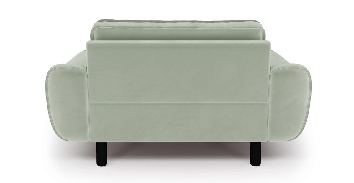 Klem Loveseat Silindir Ahşap Ayak - Kadife