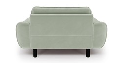 Klem Loveseat Silindir Ahşap Ayak - Kadife