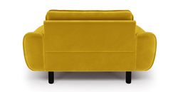 Klem Loveseat Silindir Ahşap Ayak - Kadife