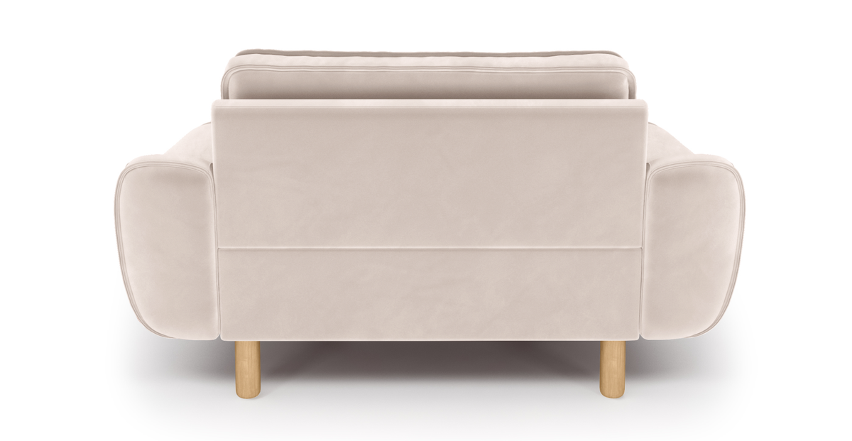 Klem Loveseat Silindir Ahşap Ayak - Kadife