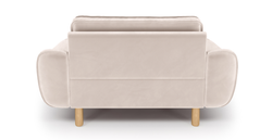 Klem Loveseat Silindir Ahşap Ayak - Kadife