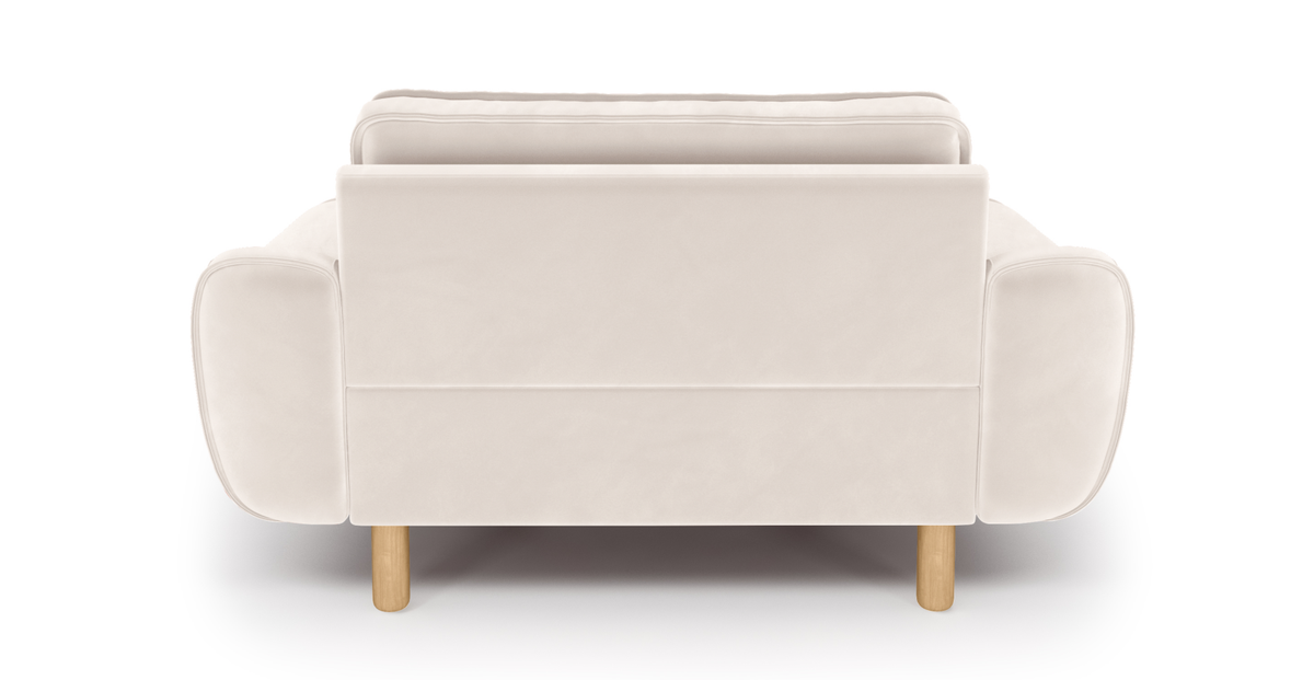 Klem Loveseat Silindir Ahşap Ayak - Kadife