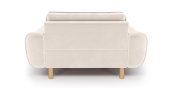 Klem Loveseat Silindir Ahşap Ayak - Kadife
