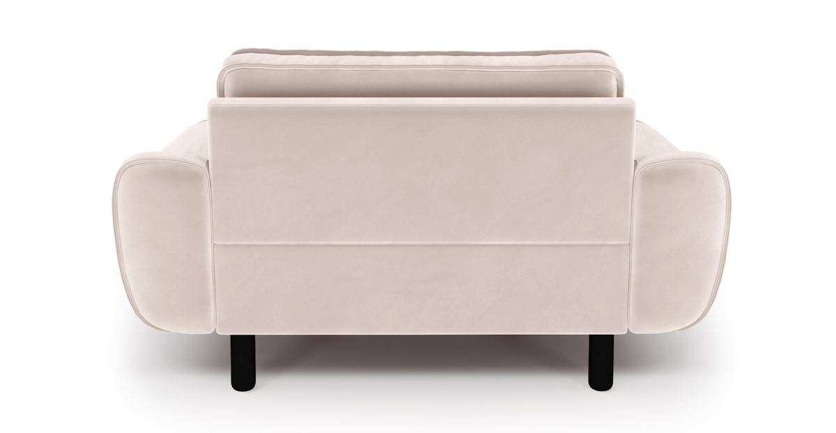 Klem Loveseat Silindir Ahşap Ayak - Kadife