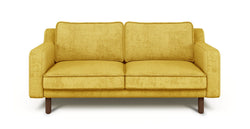 Klem Slim İkili Koltuk Silindir Ahşap Ayak - Fitilli Kadife