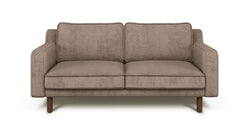 Klem Slim İkili Koltuk Silindir Ahşap Ayak - Fitilli Kadife