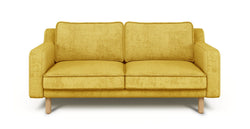 Klem Slim İkili Koltuk Silindir Ahşap Ayak - Fitilli Kadife