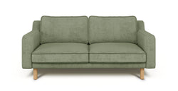 Klem Slim İkili Koltuk Silindir Ahşap Ayak - Fitilli Kadife