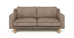 Klem Slim İkili Koltuk Silindir Ahşap Ayak - Fitilli Kadife