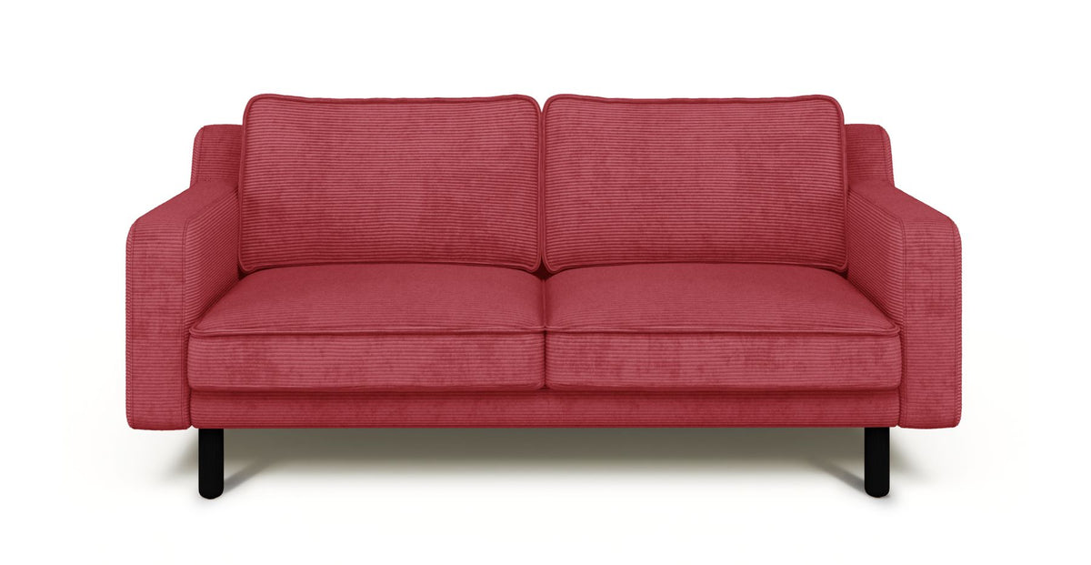 Klem Slim İkili Koltuk Silindir Ahşap Ayak - Fitilli Kadife