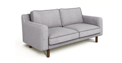 Klem Slim İkili Koltuk Silindir Ahşap Ayak - Fitilli Kadife