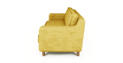 Klem Slim İkili Koltuk Silindir Ahşap Ayak - Fitilli Kadife