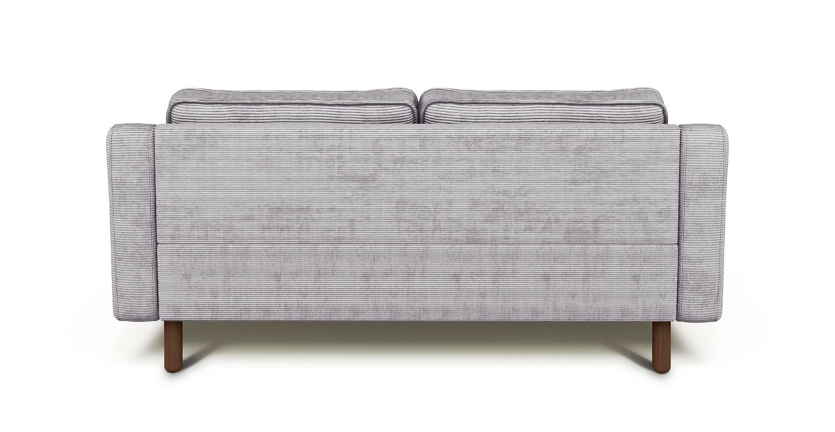 Klem Slim İkili Koltuk Silindir Ahşap Ayak - Fitilli Kadife