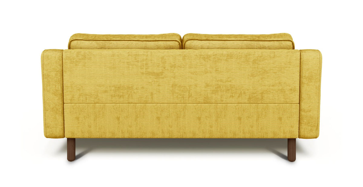 Klem Slim İkili Koltuk Silindir Ahşap Ayak - Fitilli Kadife