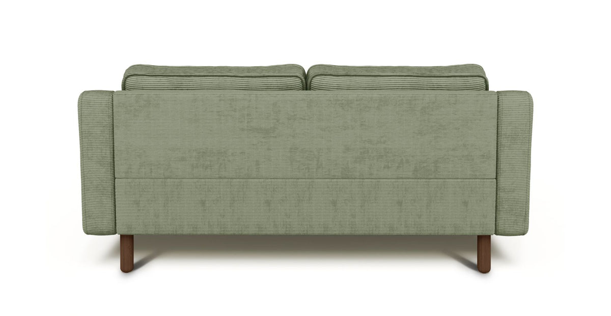 Klem Slim İkili Koltuk Silindir Ahşap Ayak - Fitilli Kadife