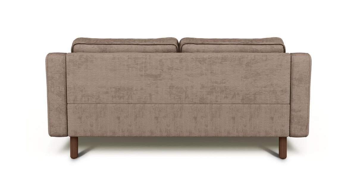 Klem Slim İkili Koltuk Silindir Ahşap Ayak - Fitilli Kadife