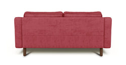 Klem Slim İkili Koltuk Silindir Ahşap Ayak - Fitilli Kadife