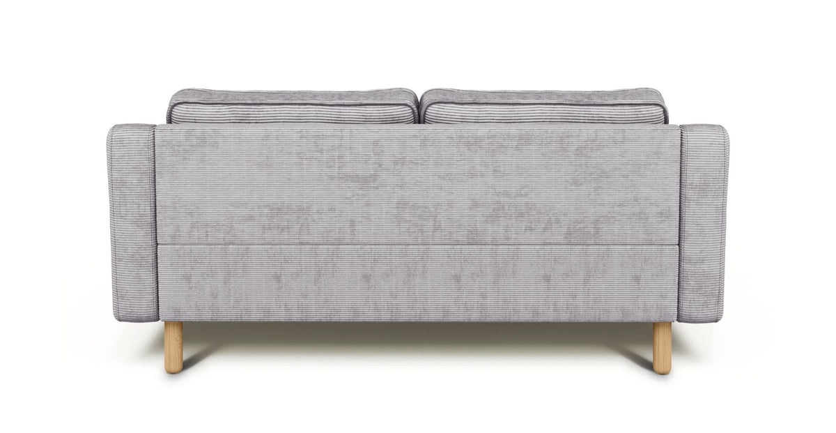 Klem Slim İkili Koltuk Silindir Ahşap Ayak - Fitilli Kadife