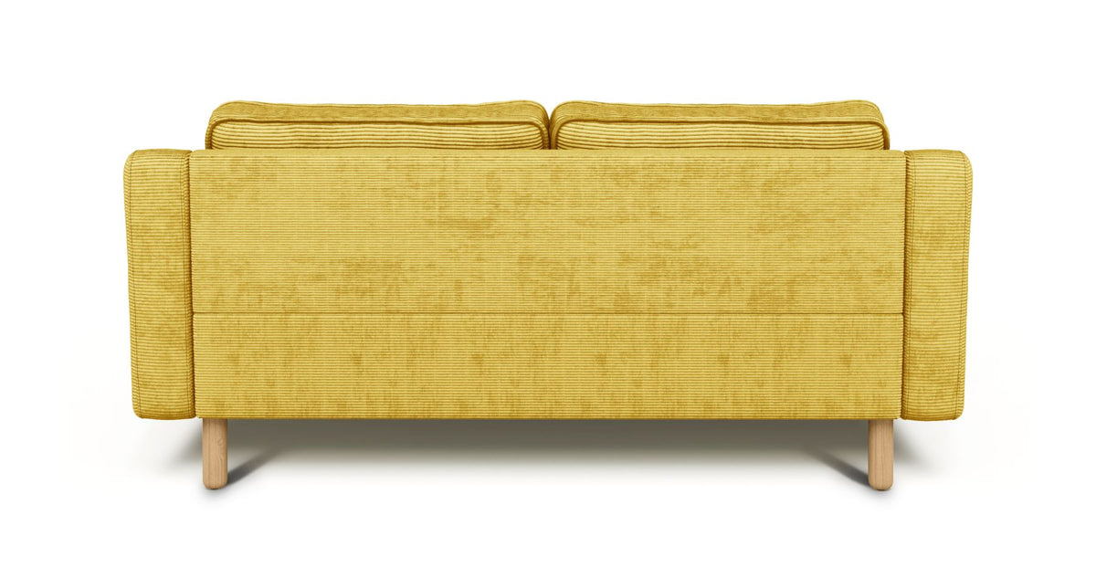 Klem Slim İkili Koltuk Silindir Ahşap Ayak - Fitilli Kadife