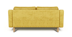 Klem Slim İkili Koltuk Silindir Ahşap Ayak - Fitilli Kadife