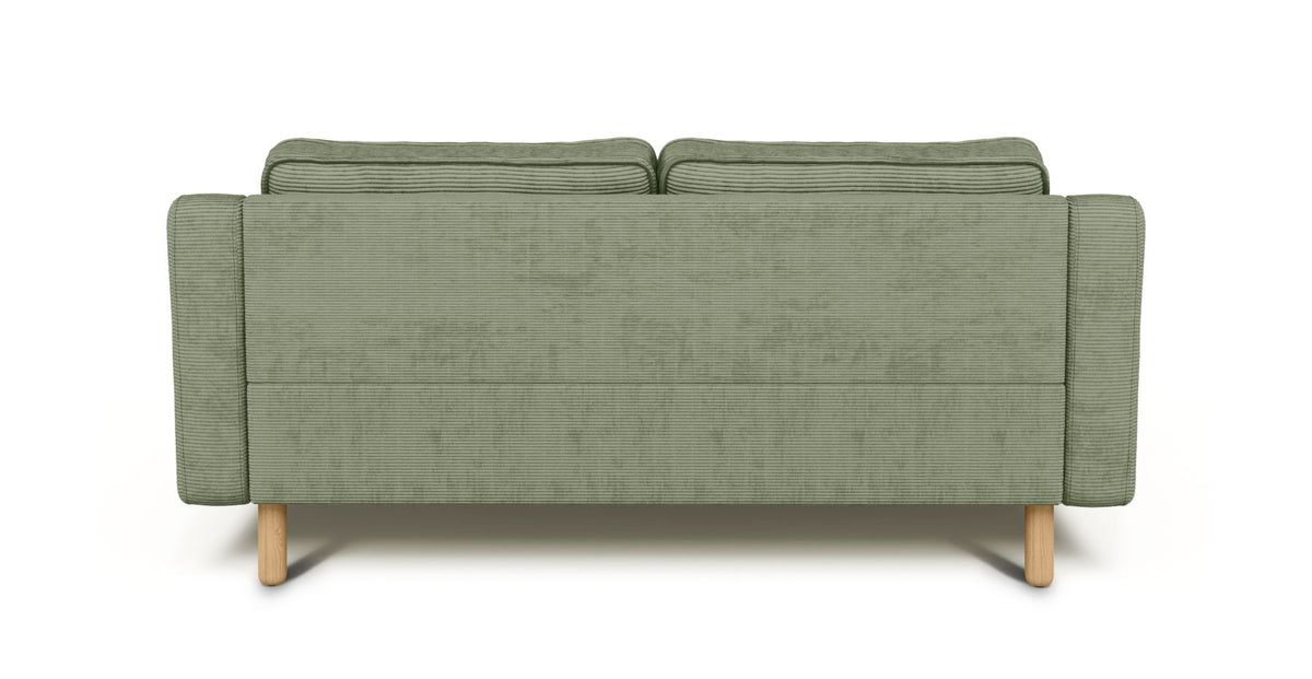 Klem Slim İkili Koltuk Silindir Ahşap Ayak - Fitilli Kadife