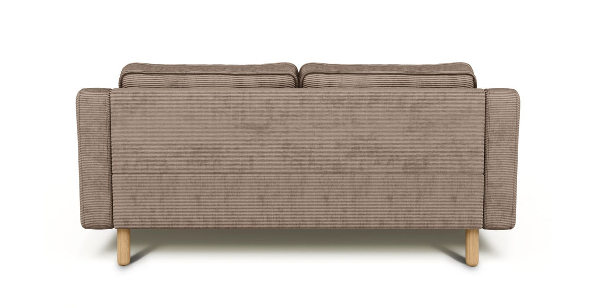 Klem Slim İkili Koltuk Silindir Ahşap Ayak - Fitilli Kadife