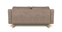 Klem Slim İkili Koltuk Silindir Ahşap Ayak - Fitilli Kadife