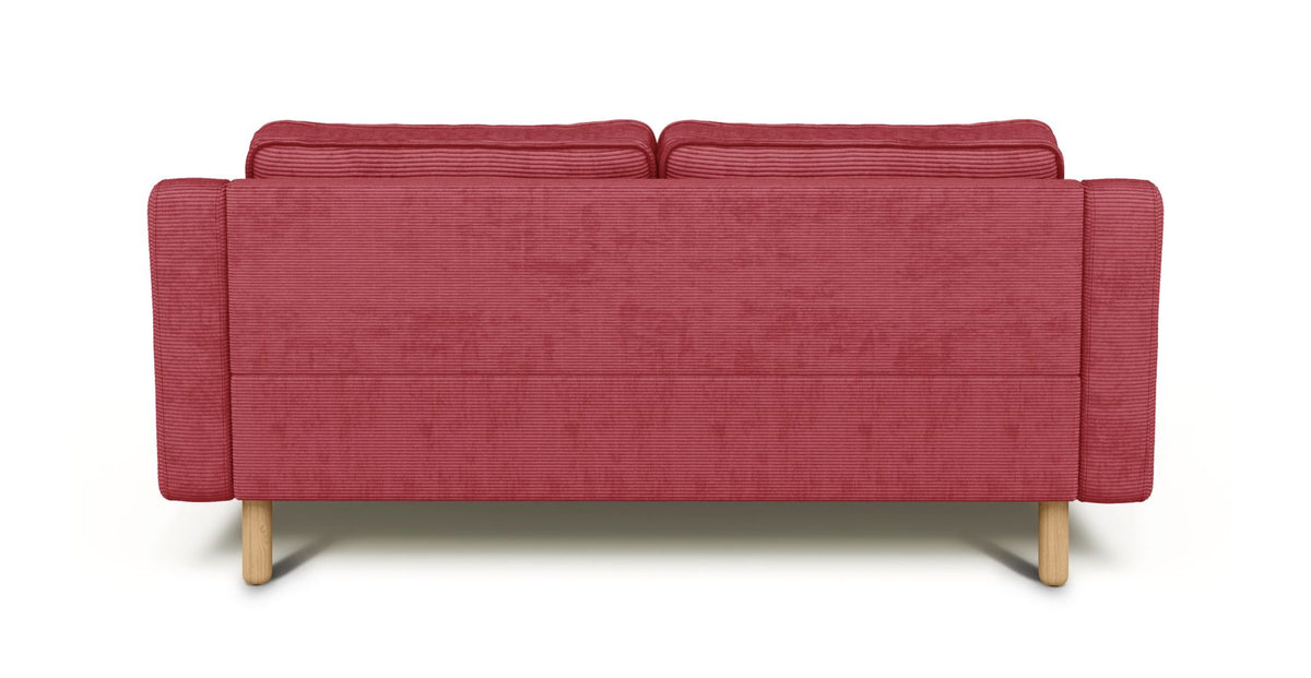 Klem Slim İkili Koltuk Silindir Ahşap Ayak - Fitilli Kadife