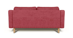 Klem Slim İkili Koltuk Silindir Ahşap Ayak - Fitilli Kadife